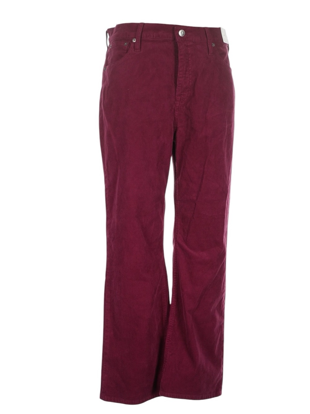 J. Crew High rise Slim Demi Boot Corduroy Pants Size 32 Cranberry Fall NWT